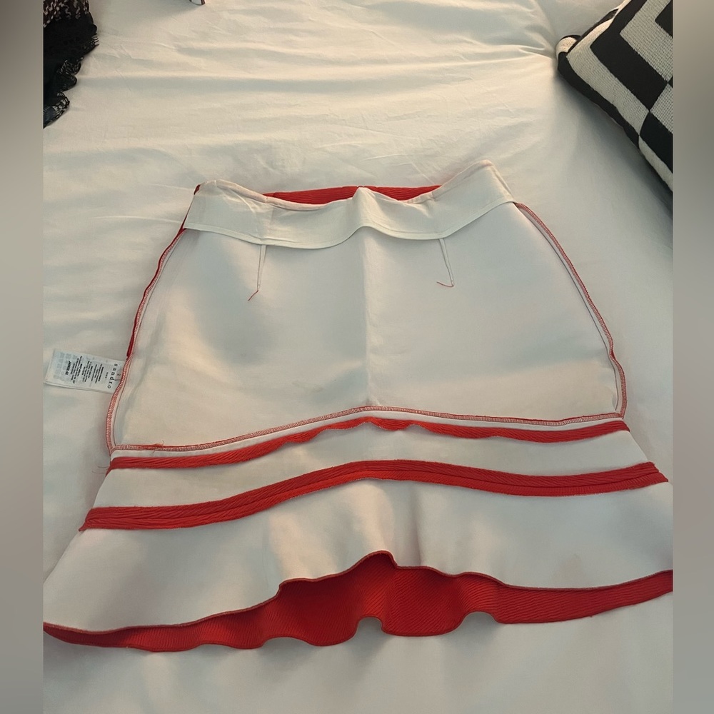 Sandro Red Ruffled Mini Skirt - Picture 5 of 5